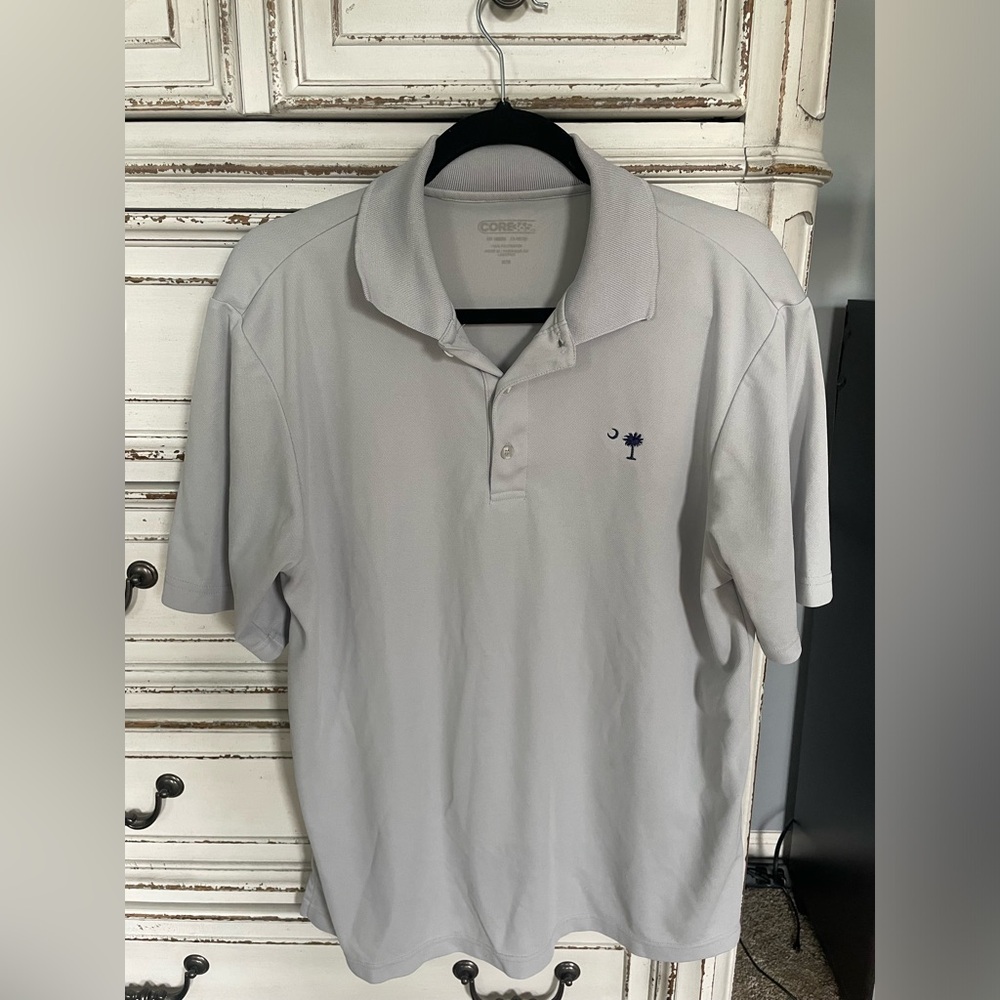 Grey Palmetto Flag Polo Size M